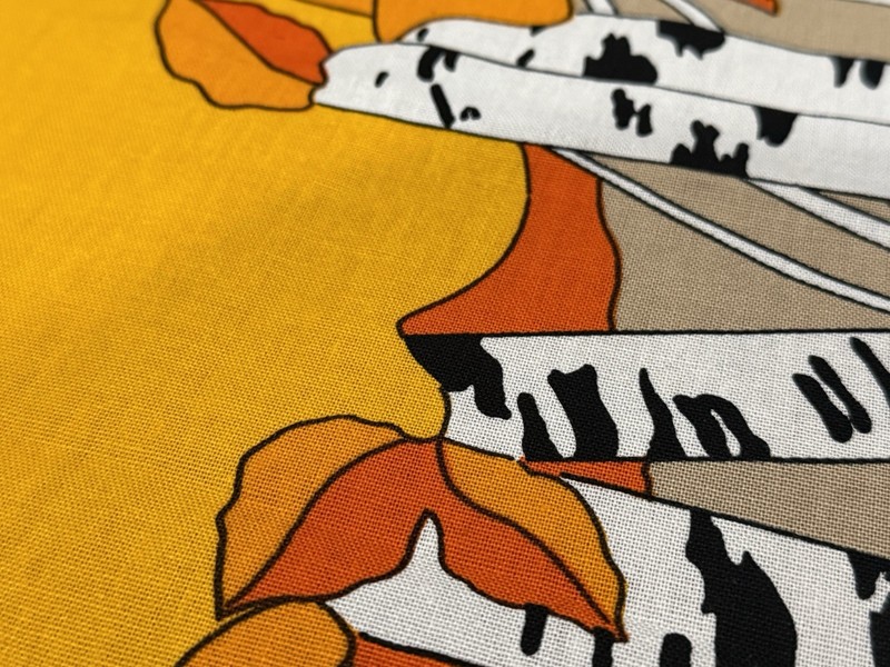 Mid Century Modern Howard Smith Fabric Wall Hanging Birch Trees Finland Not Mntd gallery