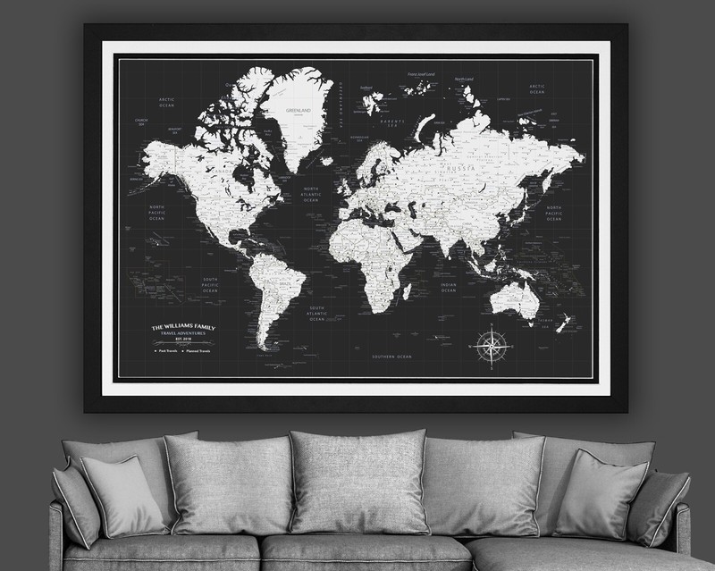 World Map – Poster Print, Personalized or Not, 16×24 to 36×54