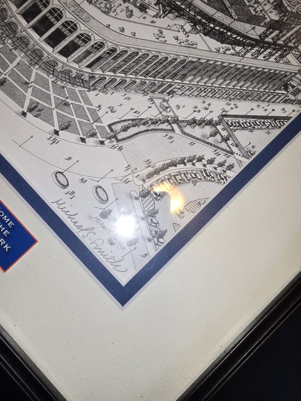 Michael S Smith NEW YORK METS Citi Field Hand Drawn FRAMED ART #/950 Queens Mr gallery