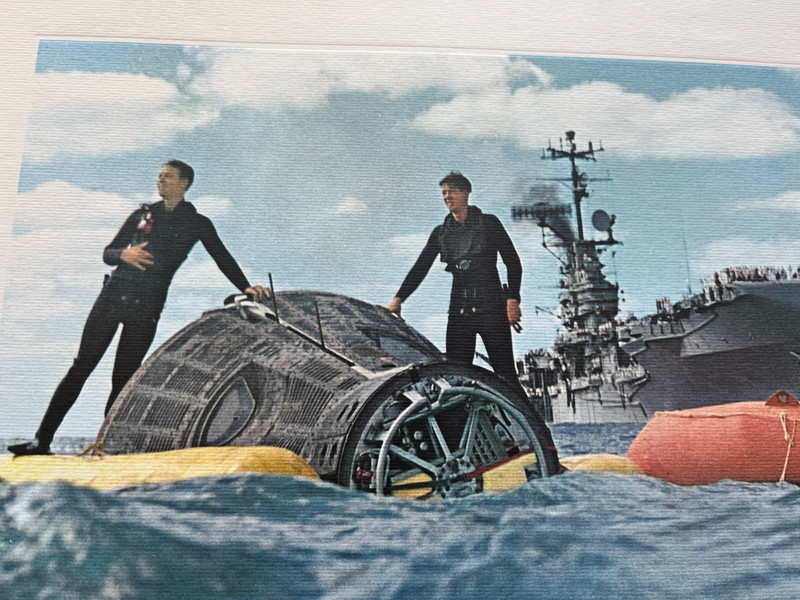 vintage original gemini 6 recovery lithograph 1965 ! mcdonnell gallery