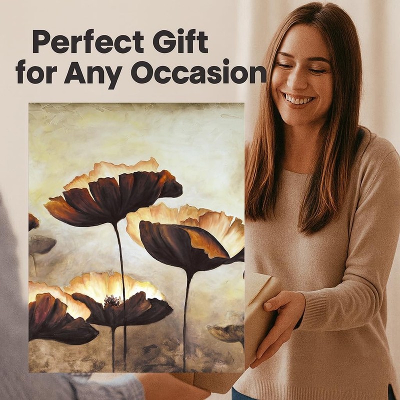Botanical Neutral Poppy Meadow Neutral Poppy 8x10 Floral Print Wall Art Poster gallery