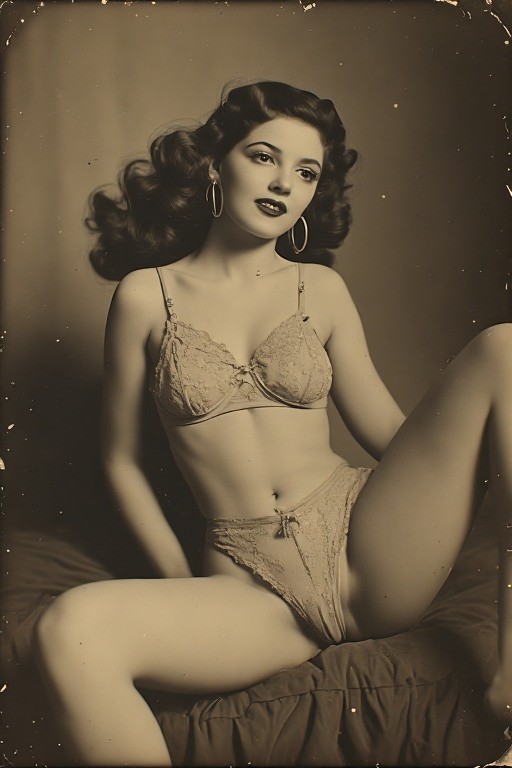 Risque Lady Pin-Up Ligere Vintage Beautiful Woman Poster Art 8X10 Model Photo 1