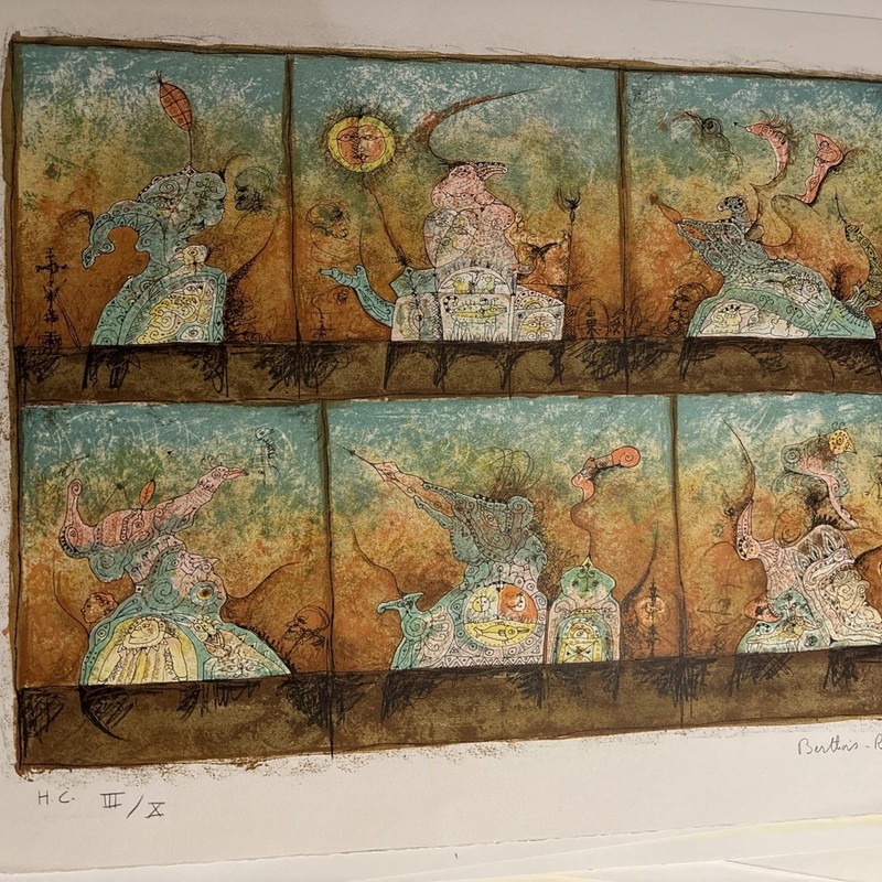 Original BERNARD BERTHOIS-RIGAL Hand Signed Lithograph 19″ X 25 1/2″ H.C. 3/10