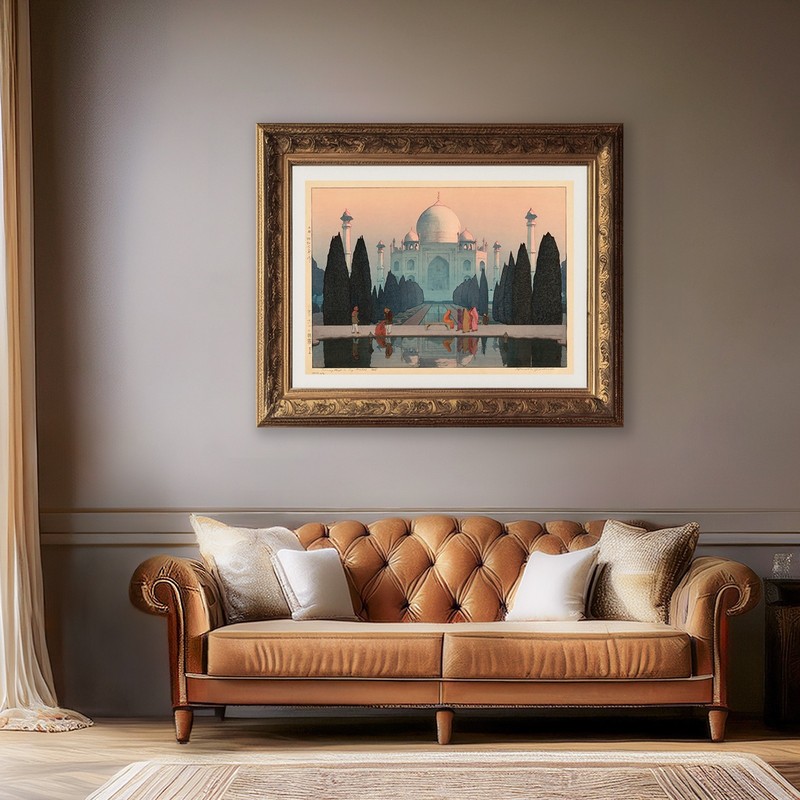 Hiroshi Morning Mist Taj Mahal India fine art giclee print gallery wall Art gallery