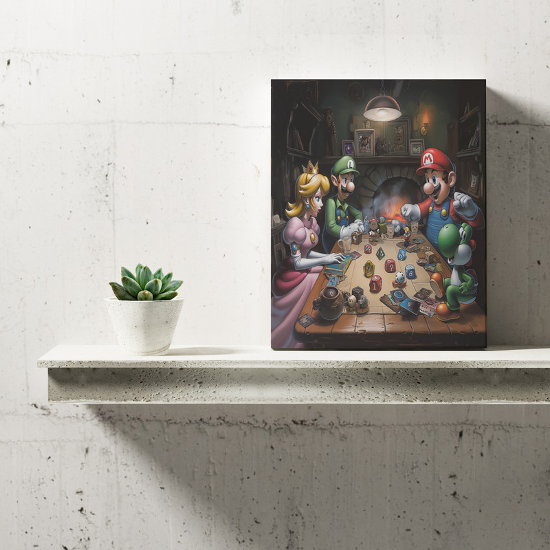 Mario DnD Dungeons & Dragons Canvas Painting Wall Art Prints Decor Gifts RPG