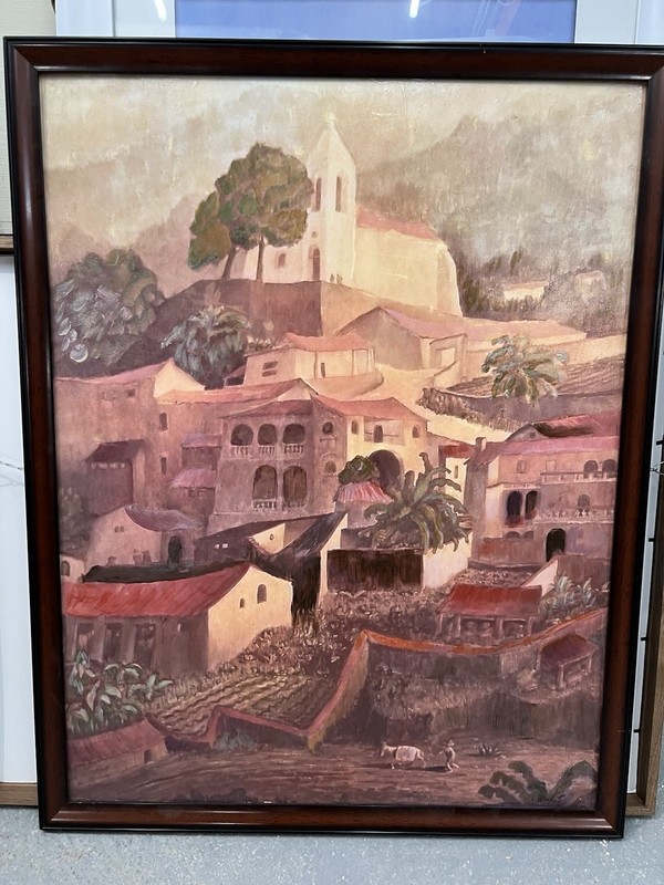 Recreated Paul Child’s Spanish Scene Painting from Set of HBO Max’s 2022 “Julia”