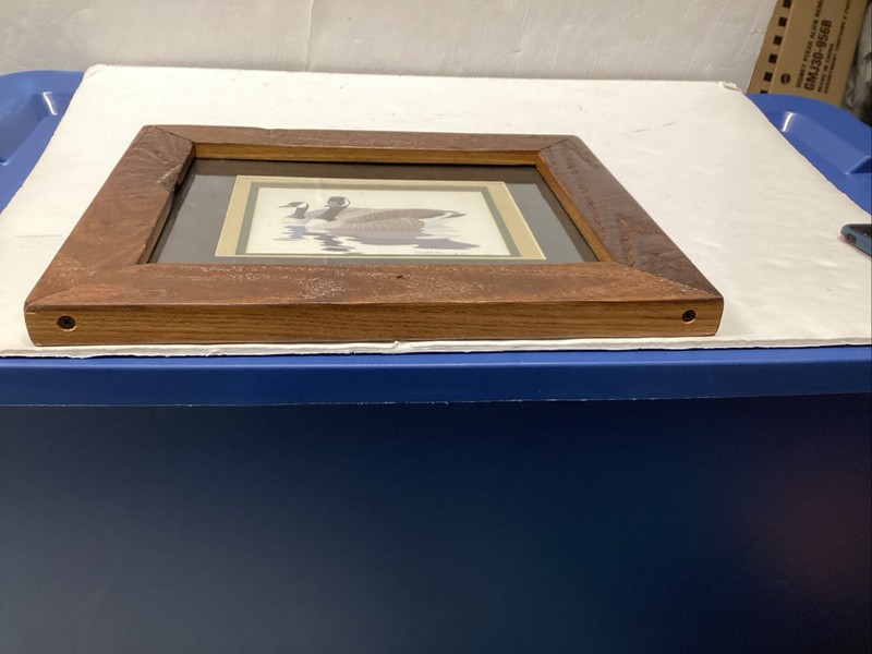 vtg 1980 Richard Sloan signed Canadian geese wildlife 15-1/4”x13” framed matted gallery