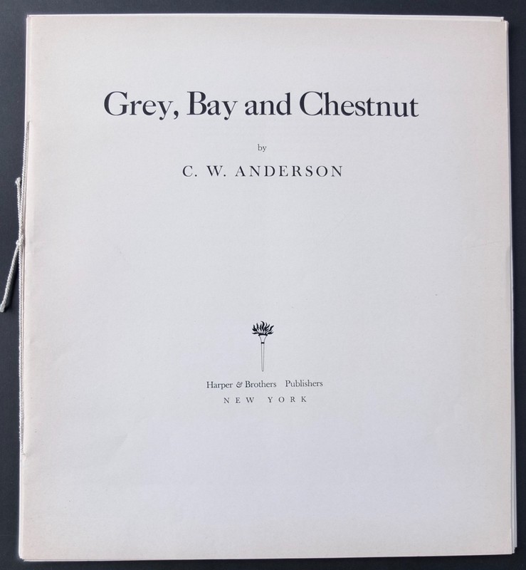 "Grey, Bay And Chestnut" By C.W. Anderson 1955 Portfolio Of 10 Horse Prints gallery