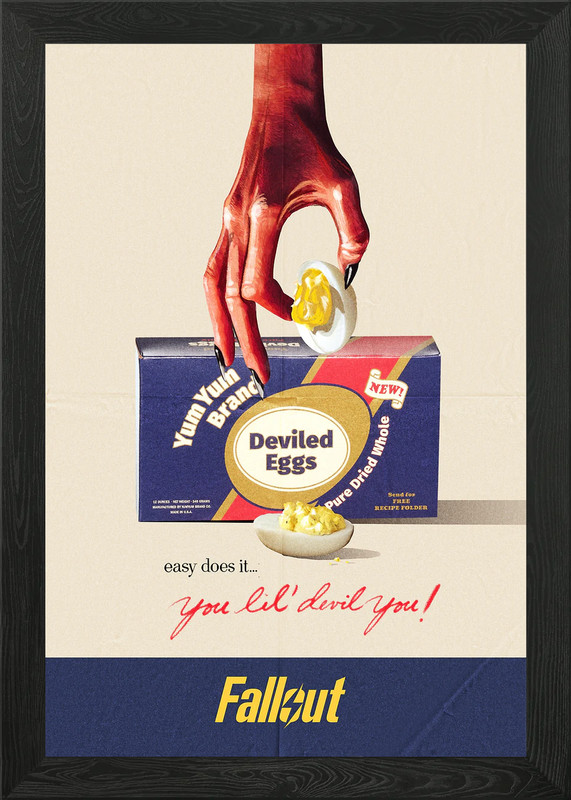 Deviled Eggs Framed Wall Art Poster Canvas Print Picture