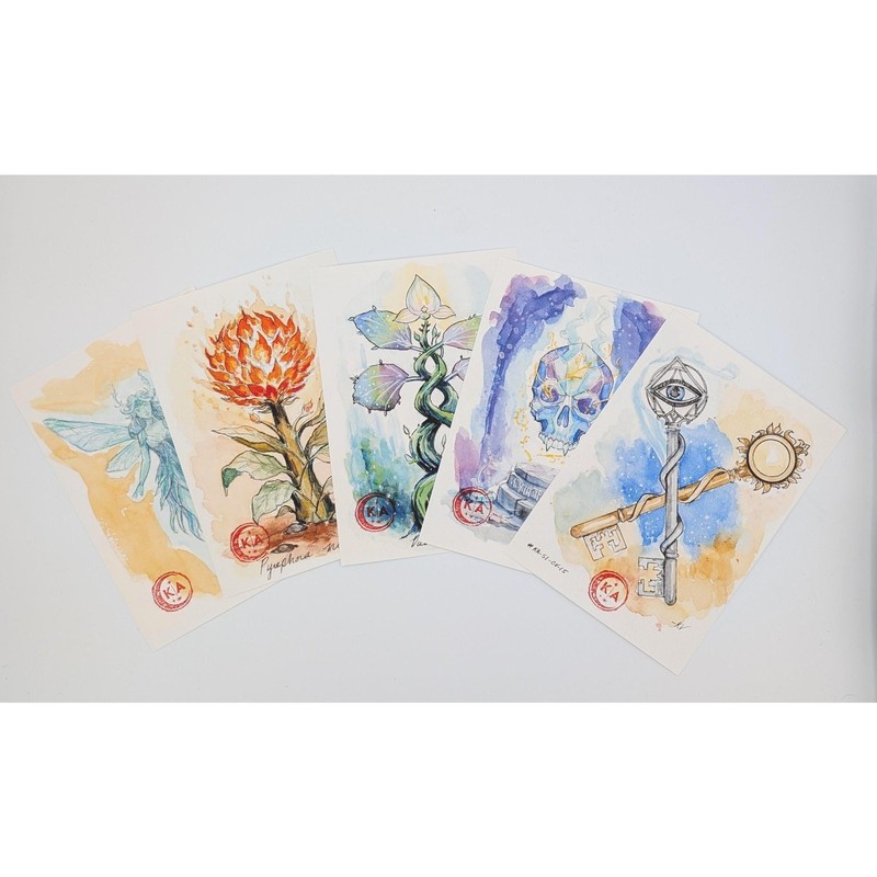 Physical Watercolor Print, The Vaelis-Sigh, Dark Academia Decor gallery