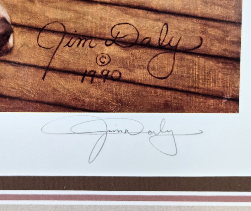 Jim Daly Homemade signed numbered print w COA nicely framed, Mother & Daughter gallery