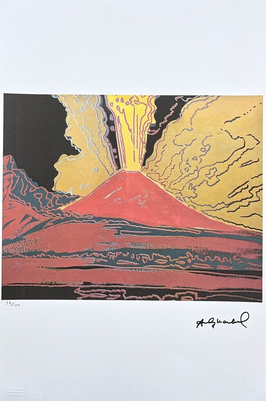 ANDY WARHOL – Vesuvius – signed, numebered edition 57/100, 38 x 56 cm