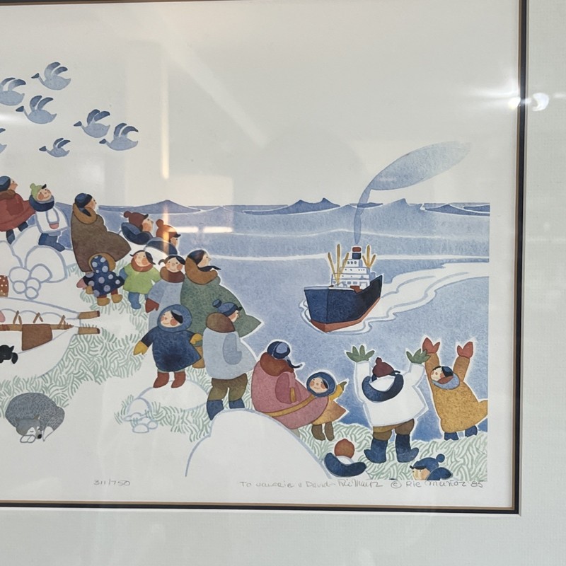 Rie Munoz North Star Coming Signed Alaska Art Print Framed Limited Edition Litho gallery