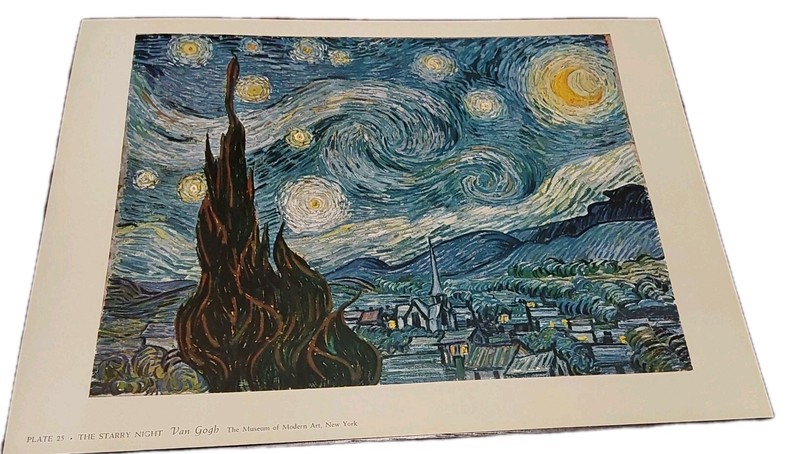 Metropolitan Seminars In Art Plate 25 The Starry Night Van Gogh 12-1/2″x9-1/2″