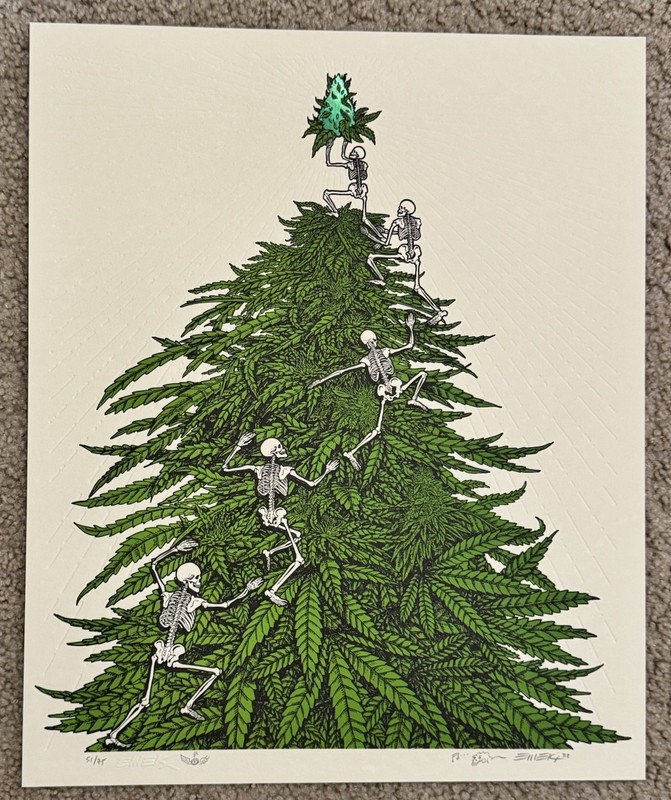 Emek Art Poster On Top Of Ol’ Smokey Letterpress Art Print Natural S# 75 Foil