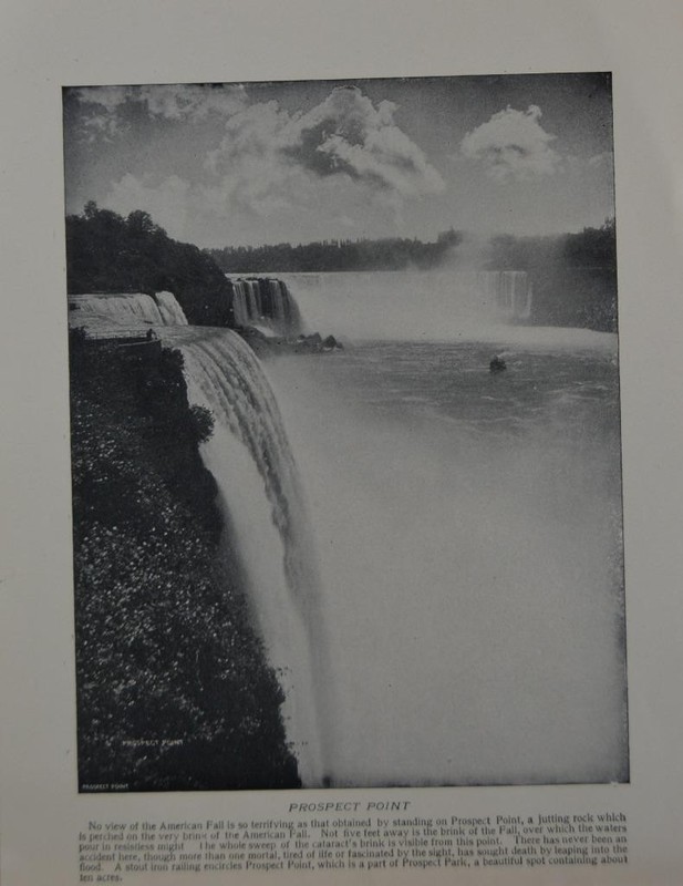 Antique Niagara Falls New York Art Print Prospect Point Original B&W 1910