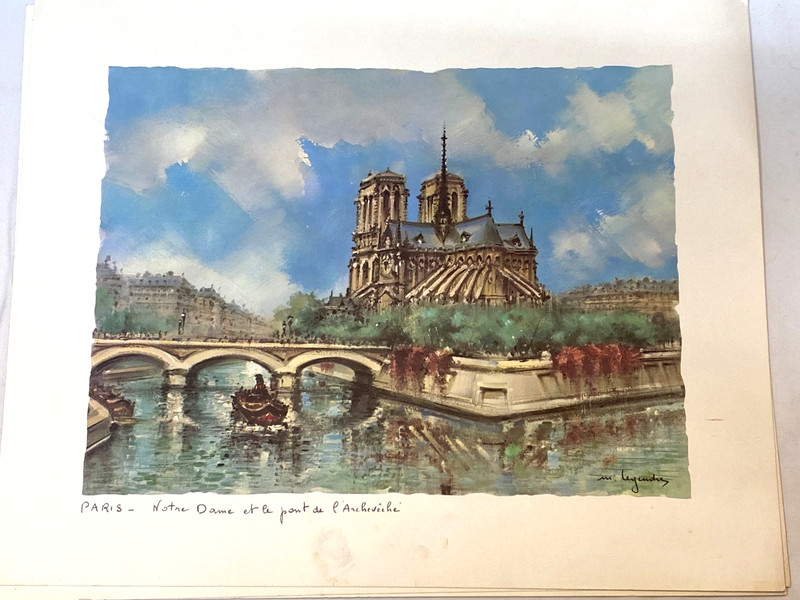 5 Maurice Legendre Oil Painting Prints Paris France Scenes 14" X 12" gallery