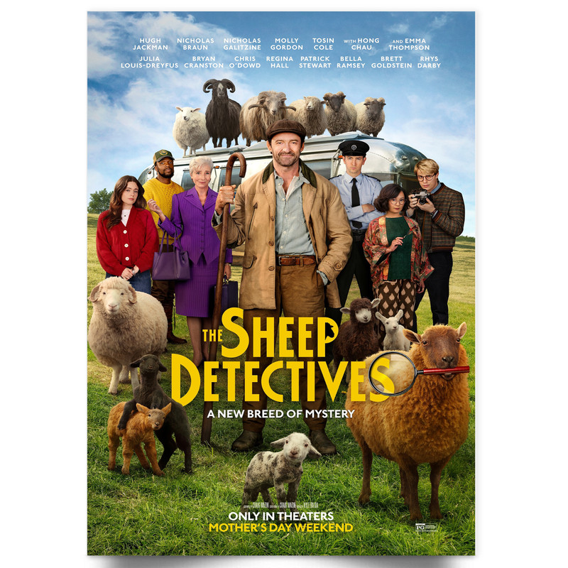 The Sheep Detectives Movie Poster Print Hugh Jackman Film Print A5 A4 A3 A2 A1