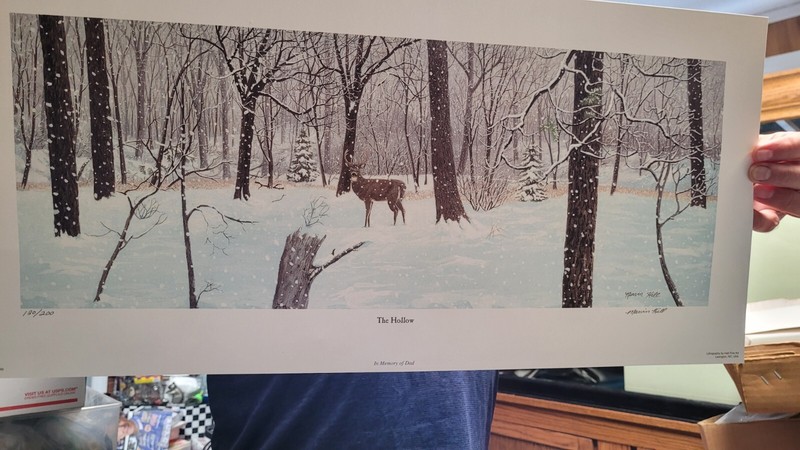 Beautiful «The Hollow» Print By Marvin Hill signed & Numbered 12 X 24