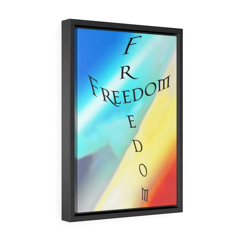 Vertical Frame Premium Gallery Canvas Wrap «Freedom Cross»