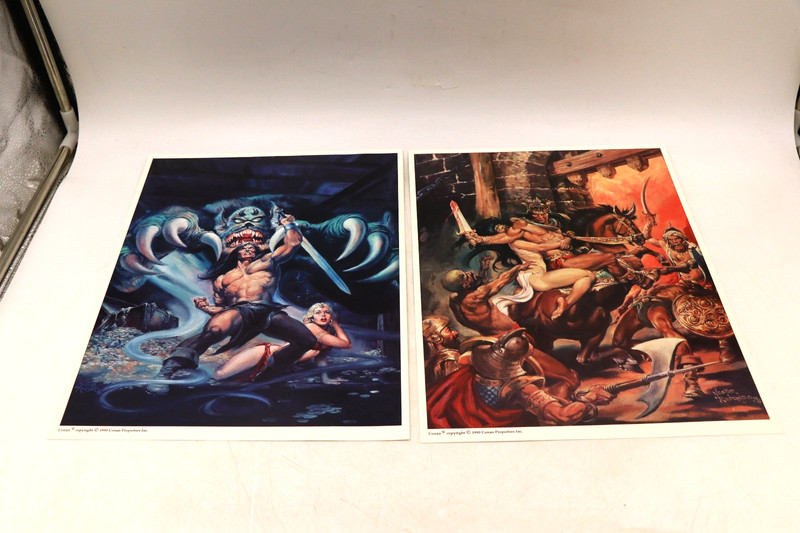 Lot Of 2 1990 Conan The Barbarian Nestor Redondo Limited Edition Prints LN Exc