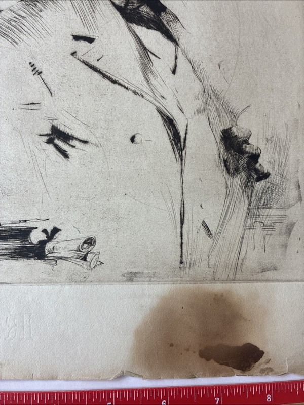 Albert A. Smith Lithograph Etching Print Signed In Plate Booker T Washington ￼ gallery