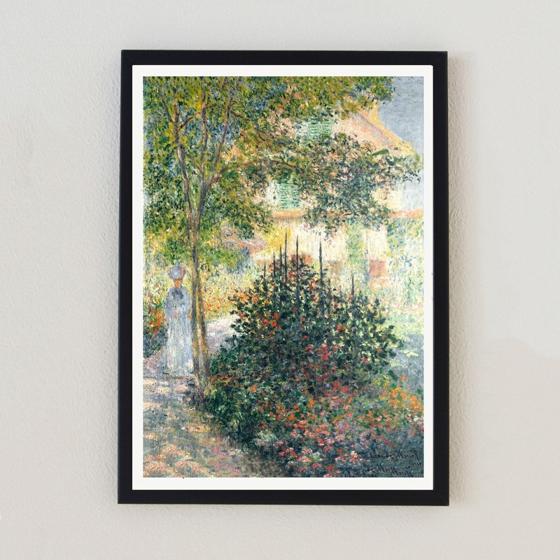 Garden at Argenteuil 1876 Painting Illustration Antique A5 Wall Decor Art Print