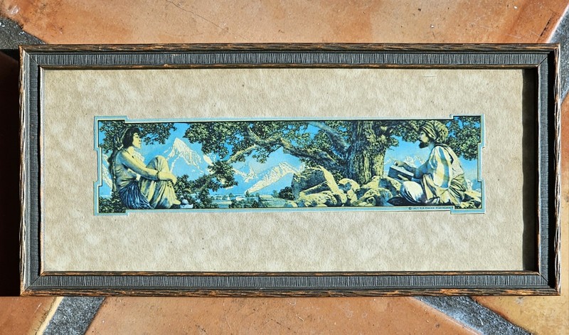 1917 MAXFIELD PARRISH Mini Candy Box Size Volochrome, THE RUBAYIAT, FRAMED 6x12" gallery