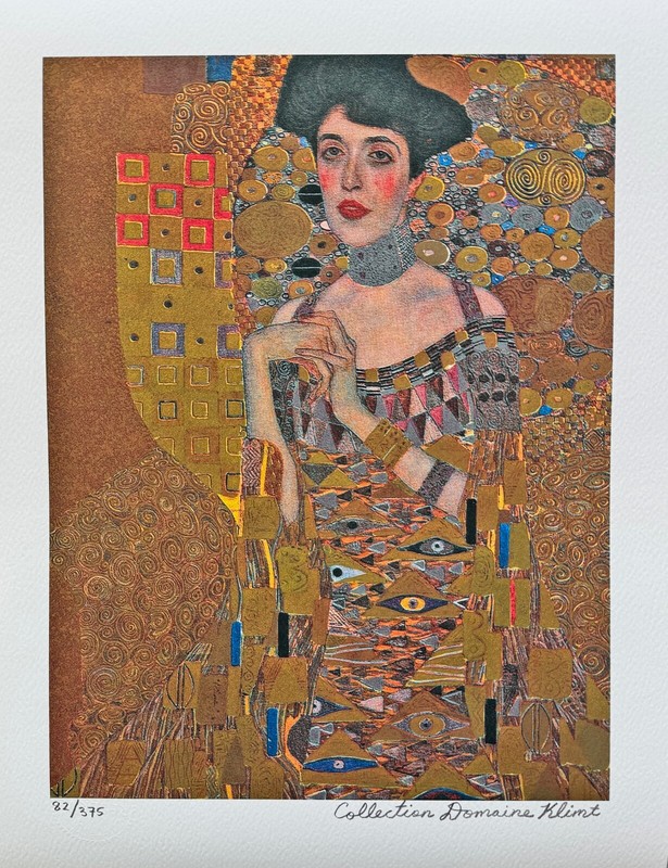 Gustav Klimt PORTRAIT OF ADELE Facsimile Signed Limited Edition Giclee 16″ x 12″