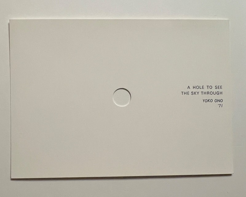 Yoko Ono A Hole to See the Sky Through 1st Edition 1971 Fluxus Edition Staeck