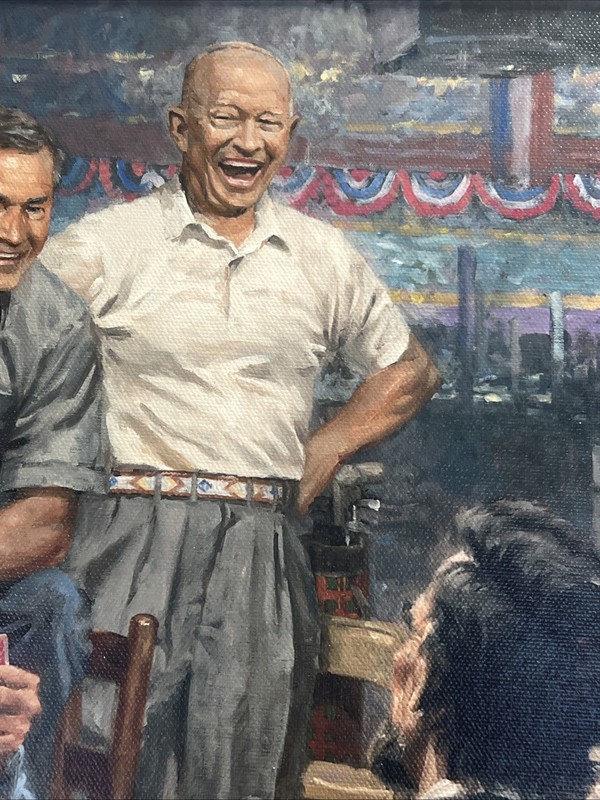 Andy Thomas True Blues Signed Democratic Presidents Playing Poker 16x22 art prin gallery