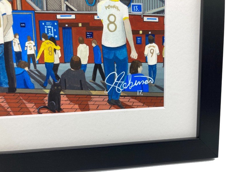Leeds, Elland Rd. Framed United Utd Football Club FC Art Print. 14" x 11" Frame gallery