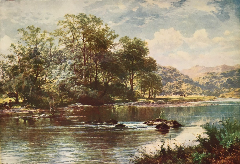 The Stream in Summer by B W Leader – Antique Print 1930