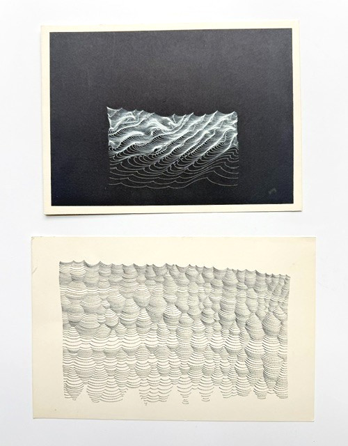 A pair of Sewell Sillman original prints from 1959 Christmas Card