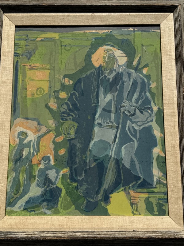 SISTER MARY CORITA KENT SERIGRAPH SILKSCREEN RARE EARLY ABSTRACT MODERNIST AS IS gallery