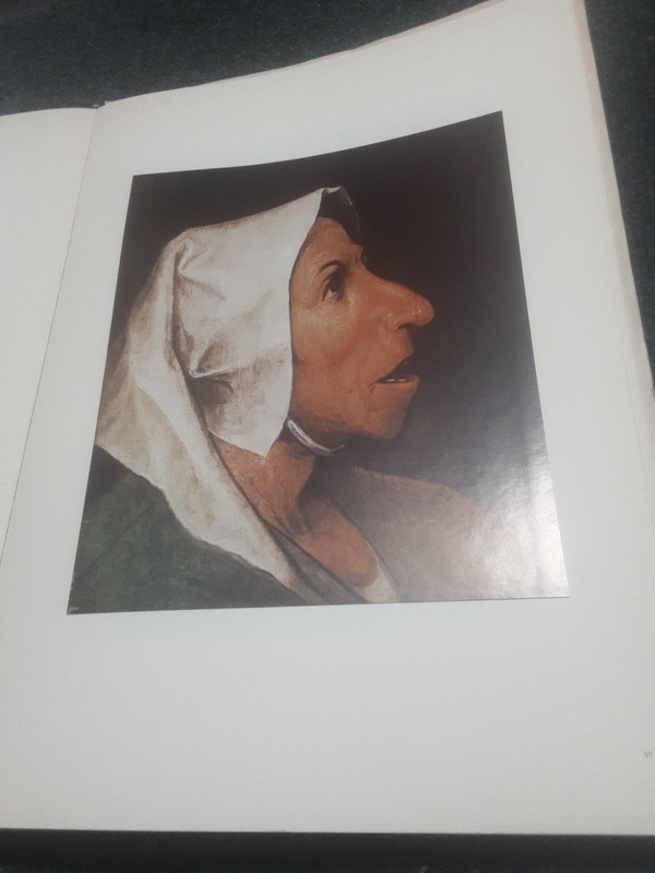 Bruegel Head of Old Peasant Woman 1961 Art Book Plate Print Unframed