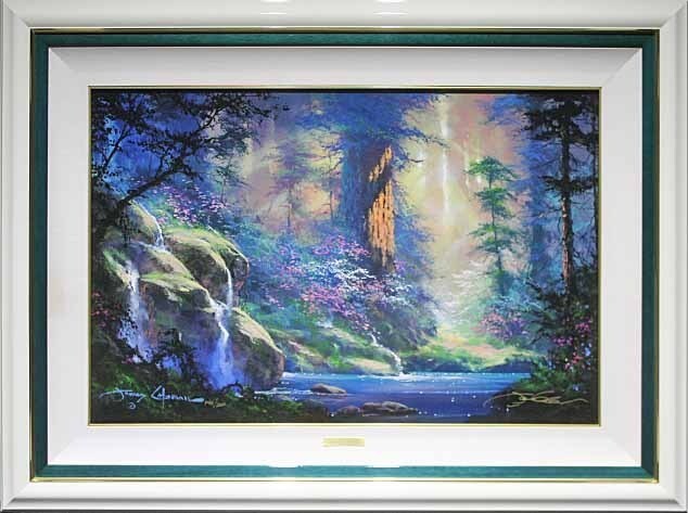 James Coleman Living Light Hand-Embellished Giclee on Canvas Framed Signed
