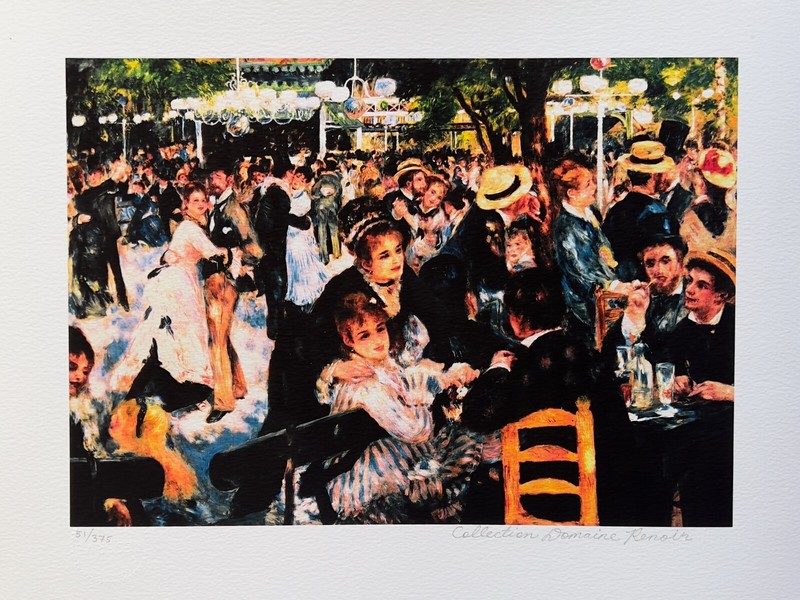 Pierre Auguste Renoir LUNCHEON BOATING PARTY Estate Signed Giclee Art 16" x 12" gallery