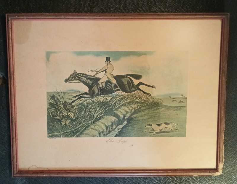 3 Antique Lithographs "The Run” The Scramble" "The Leape" Signed Alken, Del II gallery