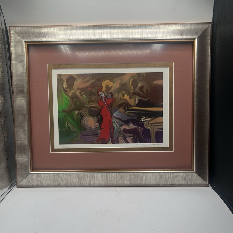 Fine Art Seriolithograph Steve Bloom Jazz Singer 2003 Framed Signed Numbered