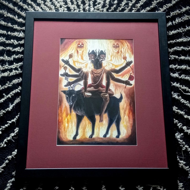 Agni Rare Occult Tantric Art 18×24 – Visionis Phosphorescent – Craig Williams