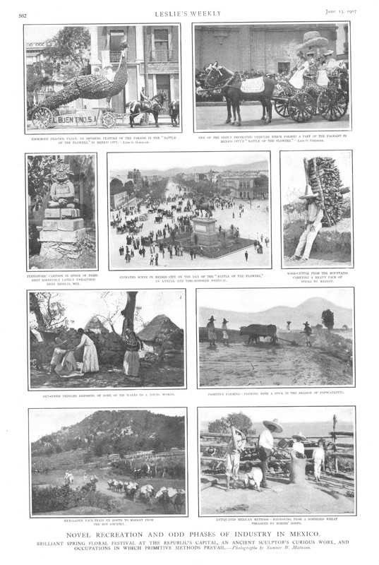 Scenes in Mexico -Novel Recreation and Odd Phases of Industry – 1907