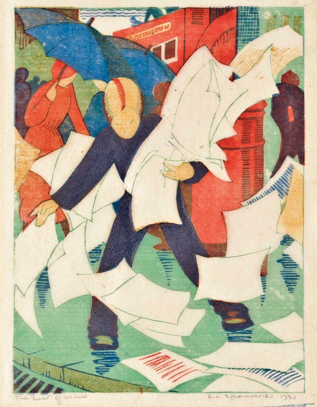 Ethel Spowers – The Gust of Wind (1931) – 17″ x 22″ Fine Art Print