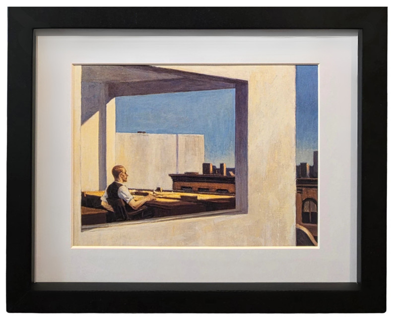 EDWARD HOPPER “Office in a Small City” Urban Isolation Art