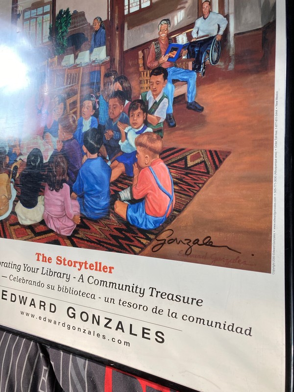 🖼 Edward Gonzalez Gilclee? Print Framed Signed “The Storyteller” 24”X 19” 👀 gallery