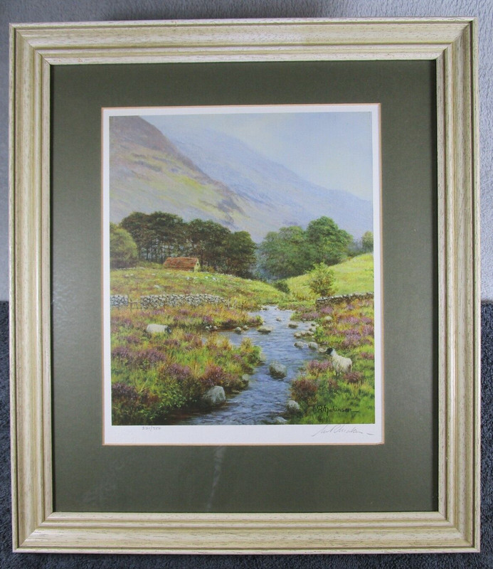 Lovely Vintage William Makinson Signed Limited Ed Print Fell Beck Ingleborough