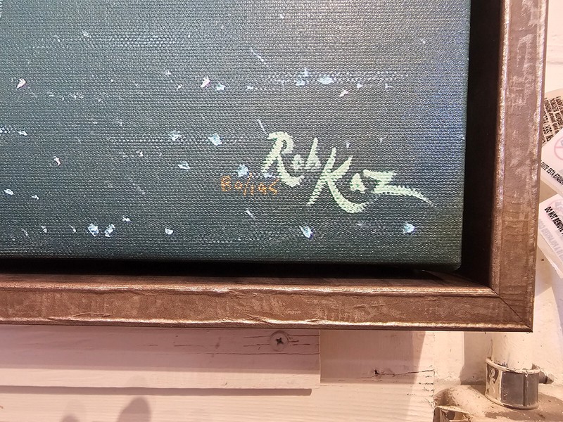 ROB KAZ - RAINDROPS - S/N LIMITED EDITION GICLEE on CANVAS 15 x 30 gallery