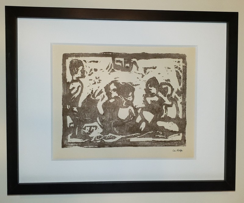 CHRISTIAN ROHLFS Original HAND SIGNED German Expressionist Print 1919 Framed