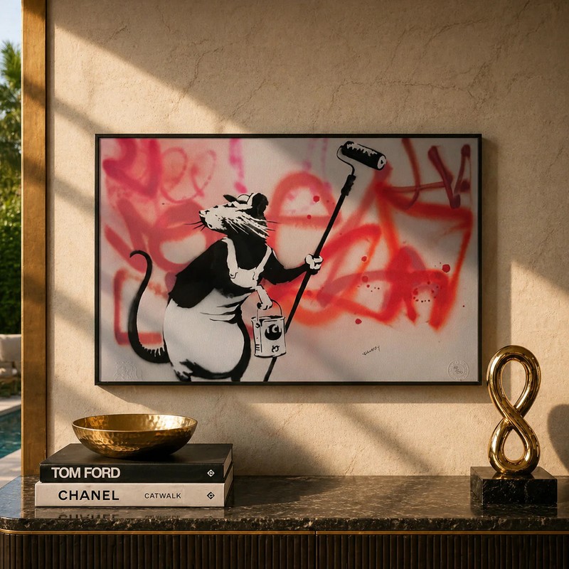 Banksy Rat Roller Lithograph on Arches 300gsm 16.5x23in (42x59 cm) gallery
