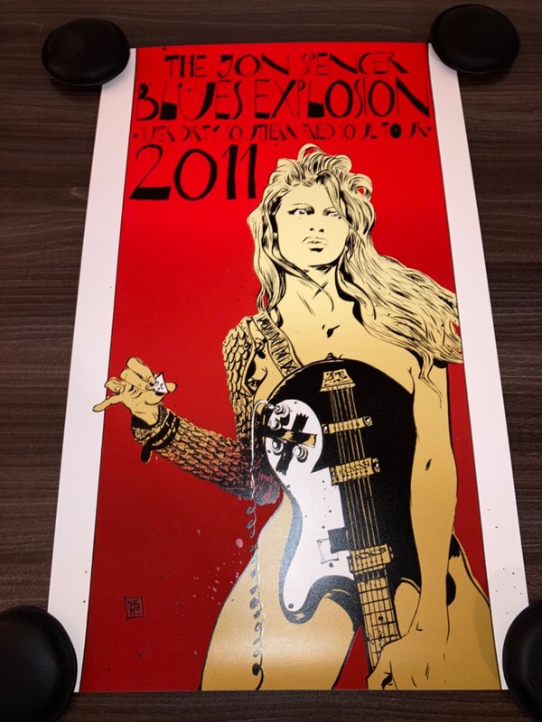 Jon Spencer Blues Explosion Southern Tour 2011 Official Variant Poster Paul Pope